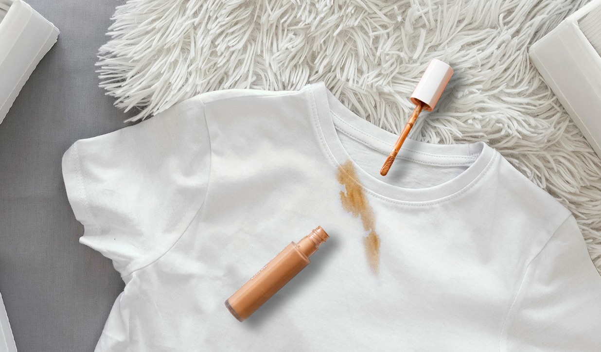 how do i get makeup off my clothes