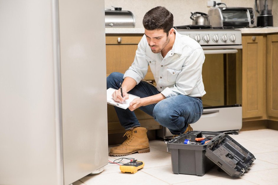 how to pop out dent in stainless steel refrigerator door